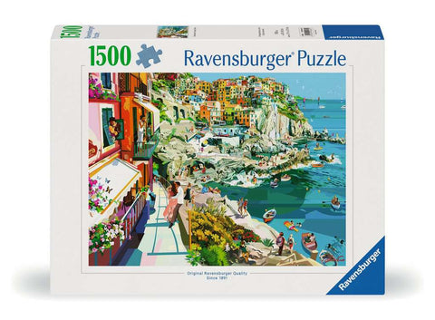 1500 pc puzzle: Romance in Clinque Terre - 14+