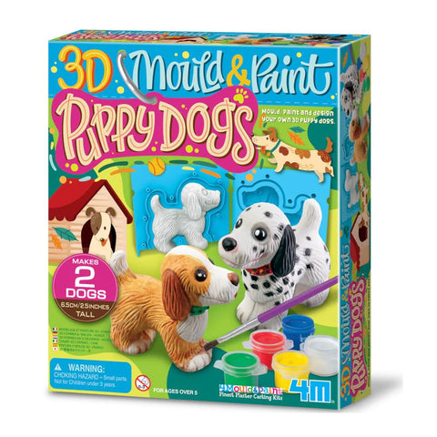 4M: 3D Mould & Paint Puppies - Ages 5+