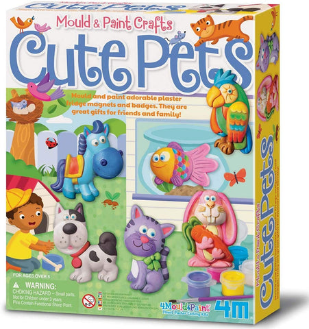 4M: Mould & Paint Crafts - Cute Pets - Ages 5+