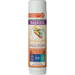 Kids Clear Zinc Sunscreen Face Stick SPF 35: Tangerine & Vanilla