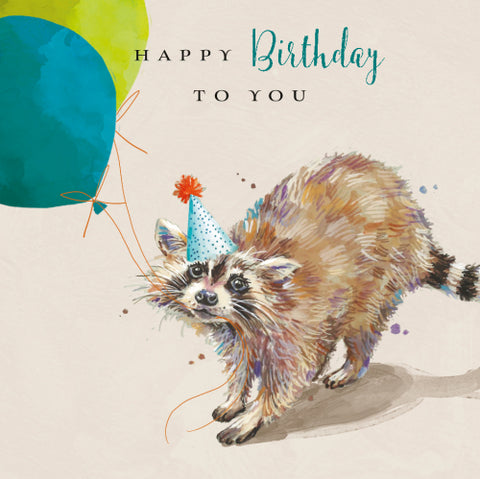 GC: Happy Birthday To You Raccoon - Card