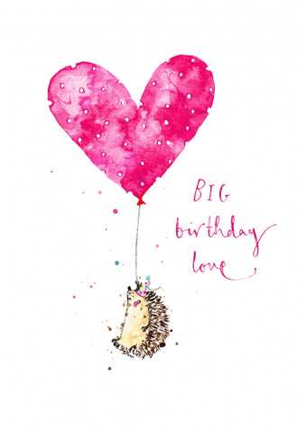 GC: Big Birthday Love Hedgehog - Card