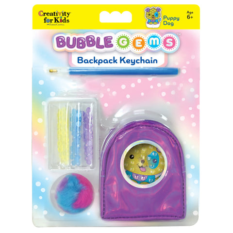 Creativity for Kids: Bubble Gems Backpack Keychain Puppy Dog - Ages 6+