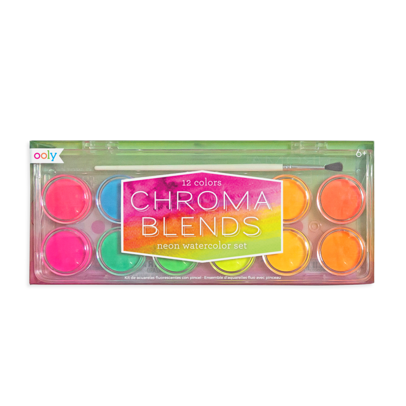 Chroma Blends: 12 Neon Watercolors Set - Ages 6+ – Playful Minds