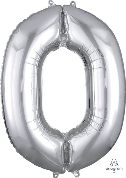 34" Balloon: Giant Number 0 - Multiple Colours Available