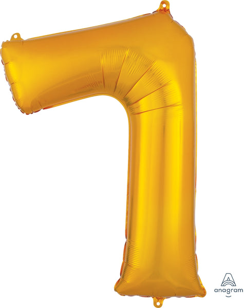 34" Balloon: Giant Number 7 - Multiple Colours Available