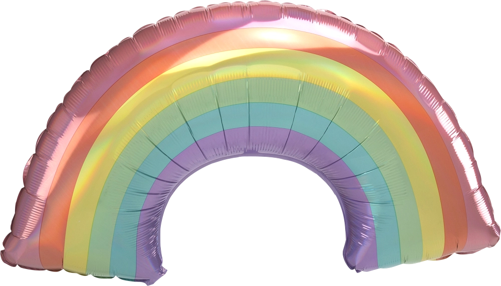 Iridescent Pastel Rainbow Balloon