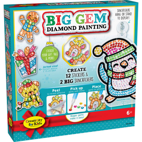 Creativity for Kids: Big Gem Diamond Painting: Holiday - Ages 6+