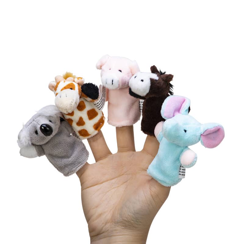 Plush animal hand store puppets