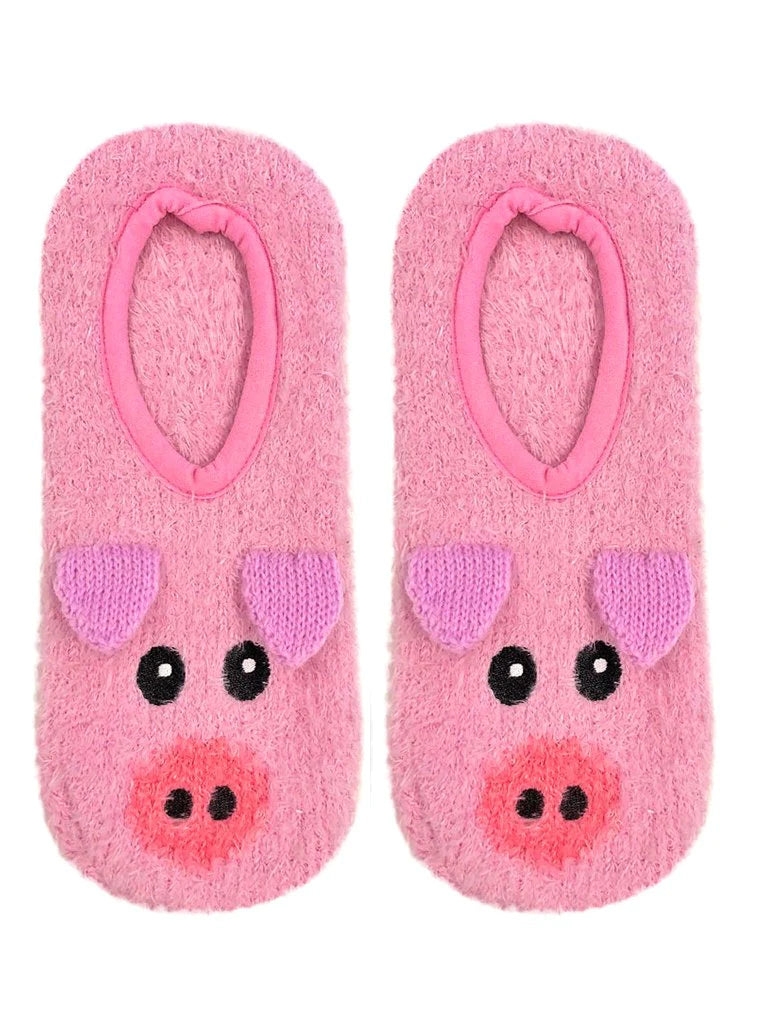 Fuzzy Pig Slipper Socks - One Size Fits Most – Playful Minds