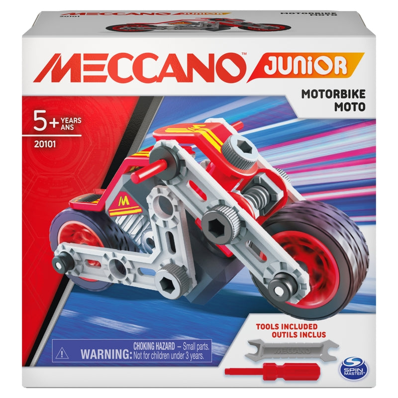 Meccano Junior: Motorbike Discovery Action Build - Ages 5+