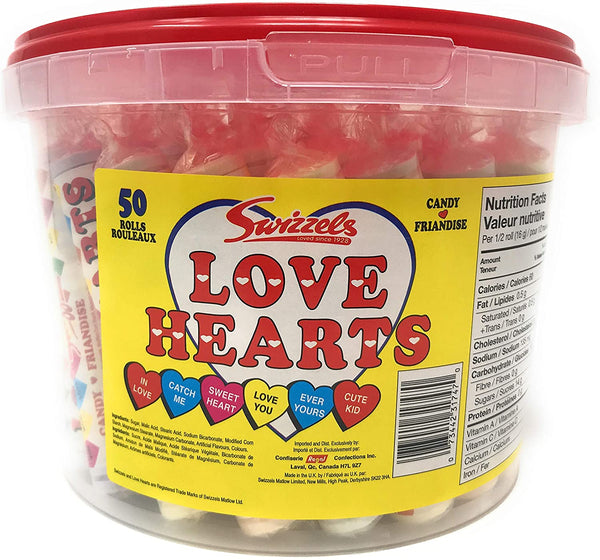 Love Hearts Candy Roll