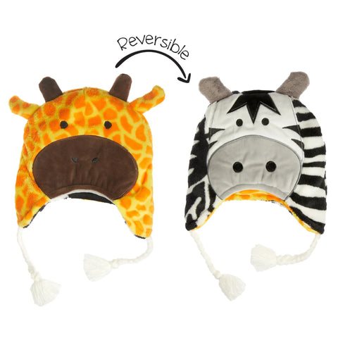 Winter Hat - Giraffe/Zebra Kids UPF50+ Small