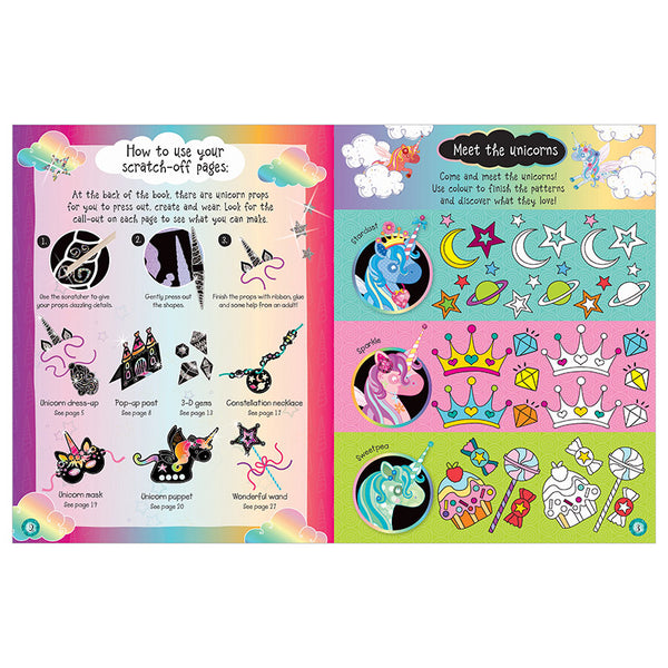 Scratch and Sparkle Unicorns Activity Book - Ages 4+