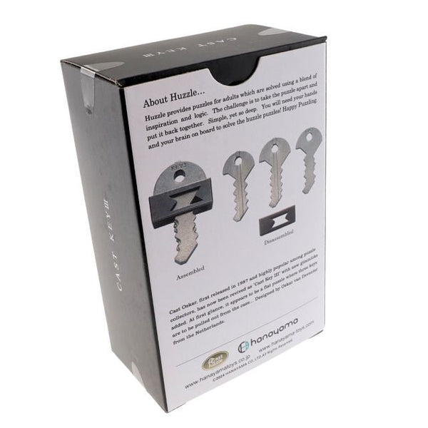 Cast  Key III Metal Brain Teaser Puzzle - Level 6/6 - Hanayama