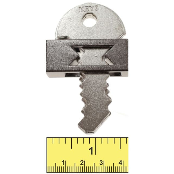 Cast  Key III Metal Brain Teaser Puzzle - Level 6/6 - Hanayama