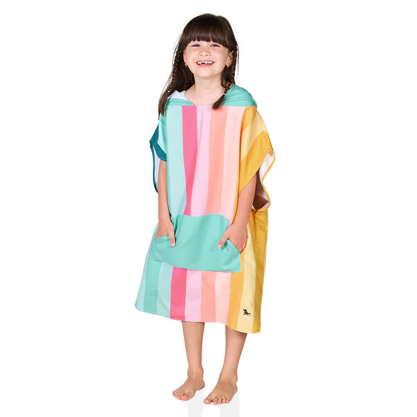 Dock & Bay: Quick Dry Poncho Kids - Coastal Candy - Ages 3-5