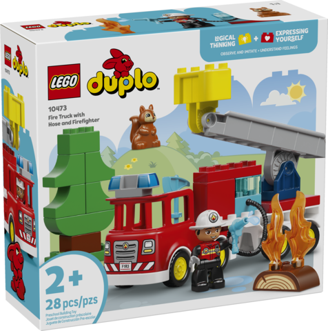Duplo: Fire Truck With Hose and Firefighter  - Ages 2+