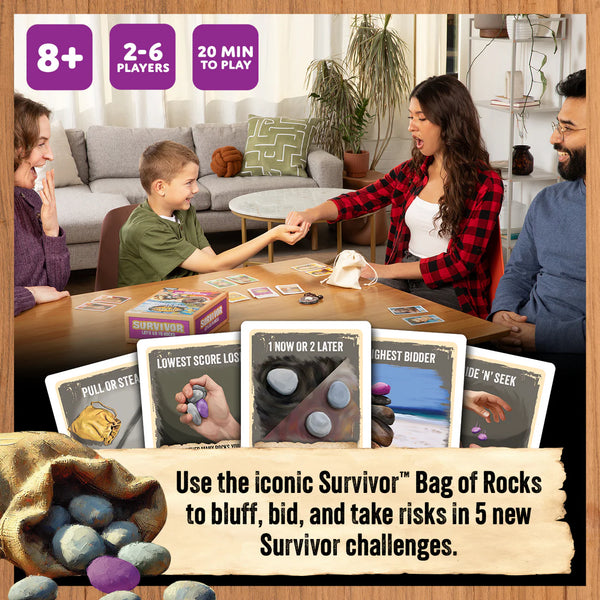 Survivor: Let's go to Rocks - Card Game - Ages 8+