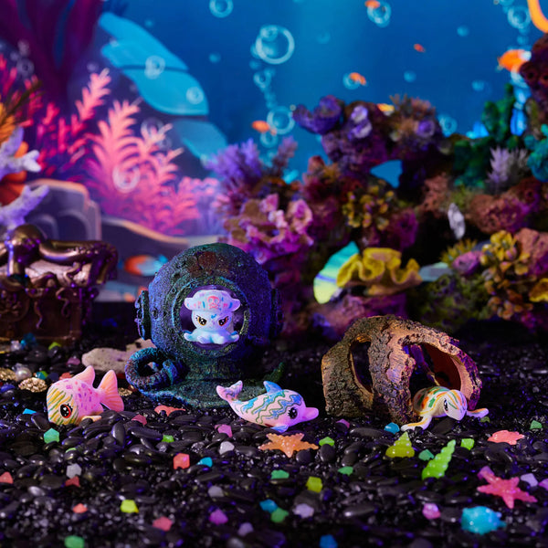 Scribble Scrubbie: Ocean Pets Glow Lagoon Tub Set - Ages 3+