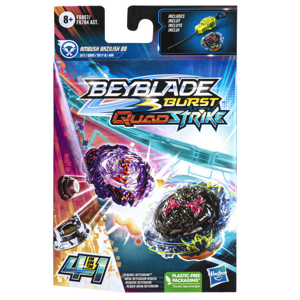 Beyblade Burst QuadStrike Starter Pack: Multiple Styles Available - Ages 8+