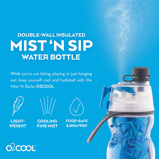 Mist 'N Sip Water Bottle: Basketball