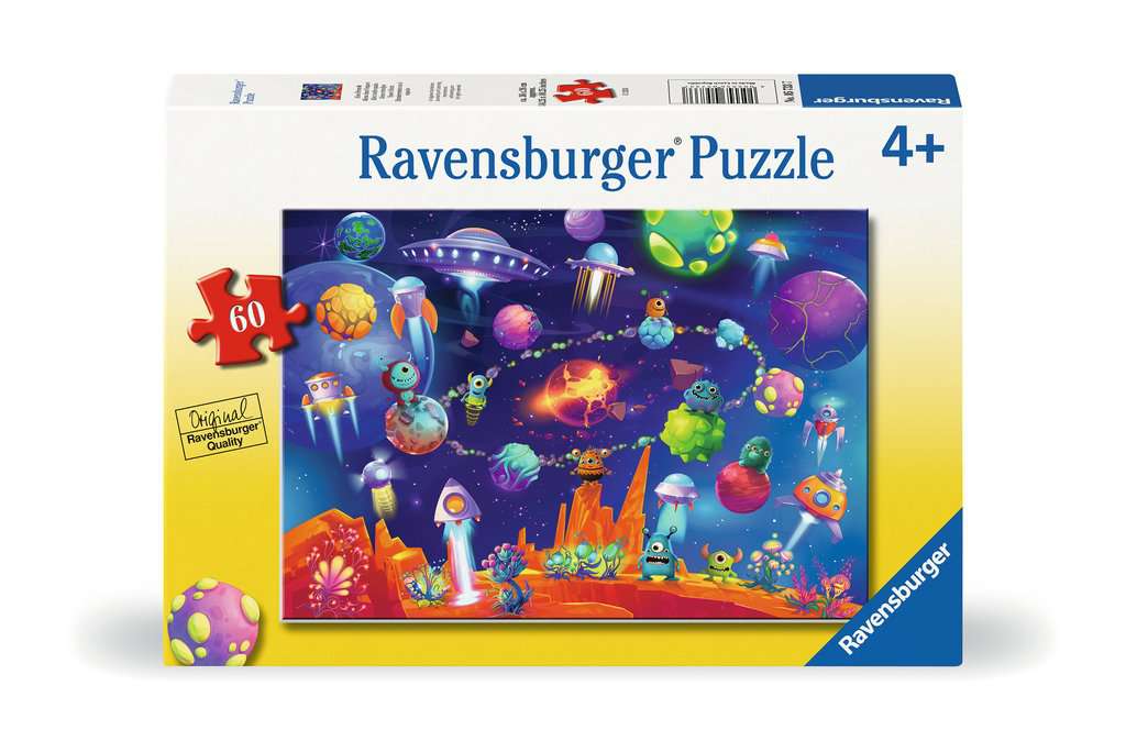 60 Piece Puzzle: Space Aliens - age 4+