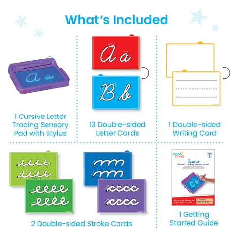 Cursive Letter Tracing Sensory Pad