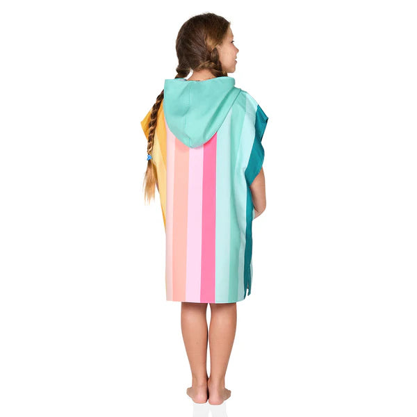 Dock & Bay: Quick Dry Poncho Kids - Coastal Candy - Ages 3-5