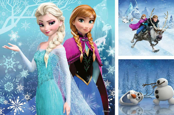 3x49 Piece Puzzles: Frozen Winter Adventures - Ages 5+