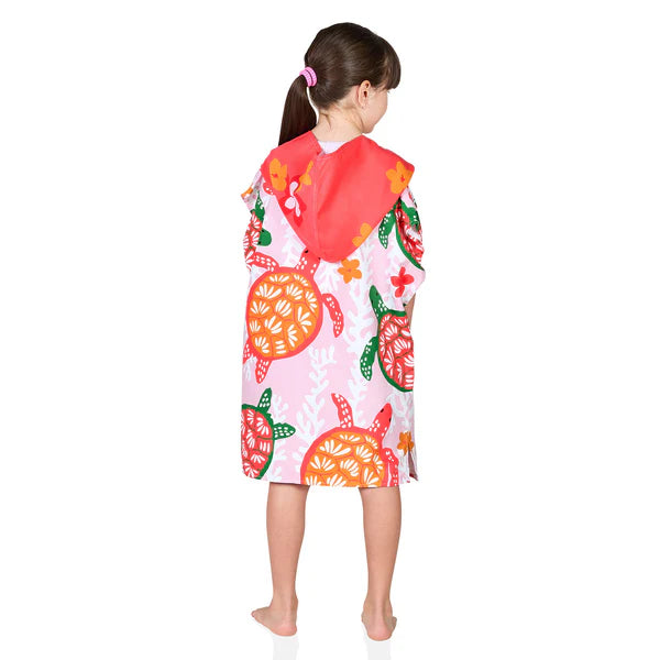 Dock & Bay: Quick Dry Poncho Kids - Turtley Tropical - Ages 3-10