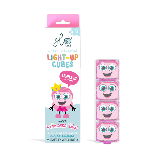 Glo Pals: Princess Ida  Pink -activated Light-up Cubes 4 Pack - Ages 3+