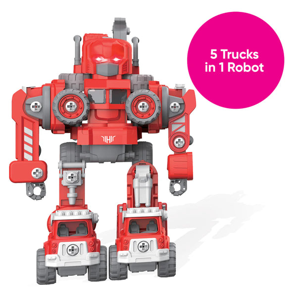 5-in-1 Truck-O-Bot Fire Engine - Ages 3+