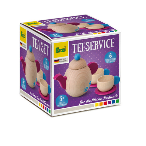 Erzi: Wood Tea Set Pink/Blue  - Ages 3+