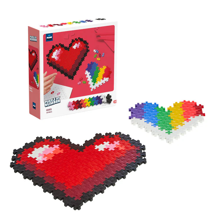 Plus Plus: Hearts Puzzle by Number - Ages 5+