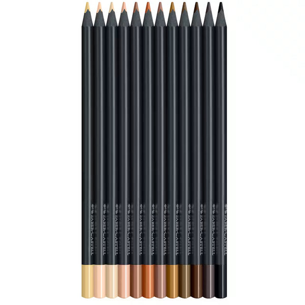 FC: Black Edition 12 Coloured Pencils - Skin Tone - Ages 13+