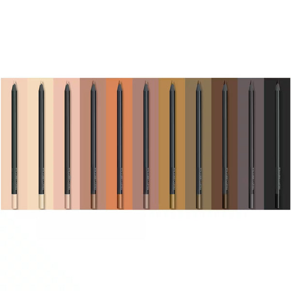 FC: Black Edition 12 Coloured Pencils - Skin Tone - Ages 13+