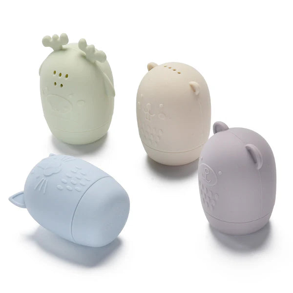 Noüka: Silicone Canada Animal - Bath Toys Set - Ages 3mths+