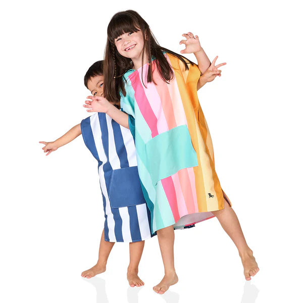 Dock & Bay: Quick Dry Poncho Kids - Coastal Candy - Ages 3-5