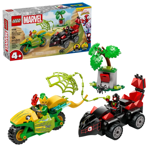Lego: Marvel Spin and Electro Dinosaur Vehicle Chase - Ages 4+