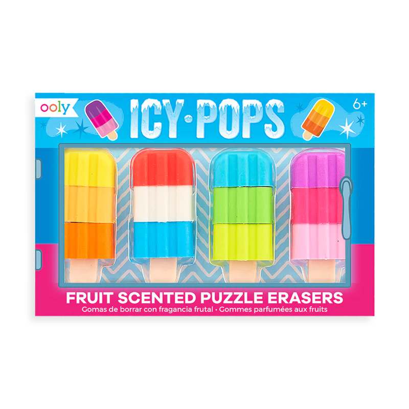 Icy Pops Scented Puzzle Erasers - Ages 6+