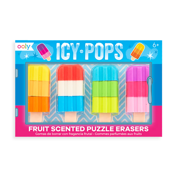 Icy Pops Scented Puzzle Erasers - Ages 6+