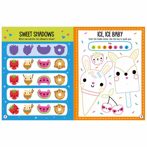 AB: Balloon Stickers Foodie Cuties Activity Book - Ages 4+