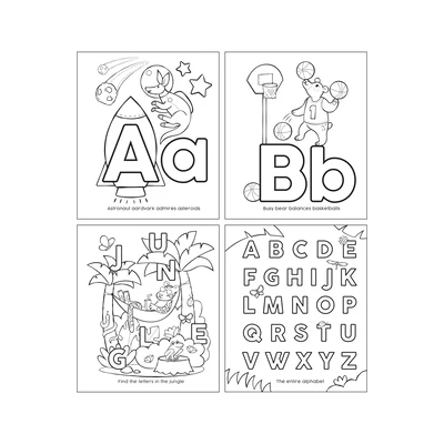 AB: Color-in' Book: My First ABC Toddler Amazing Animals - Ages 3+