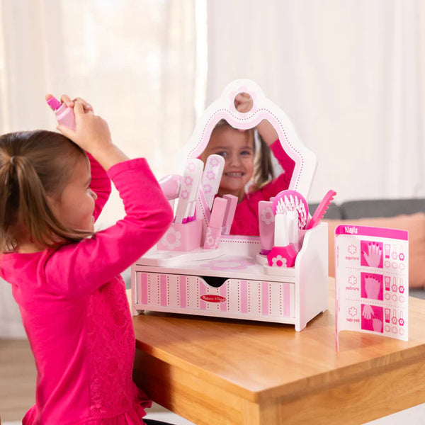 MD: Wooden Beauty Salon Play Set - Ages 3+