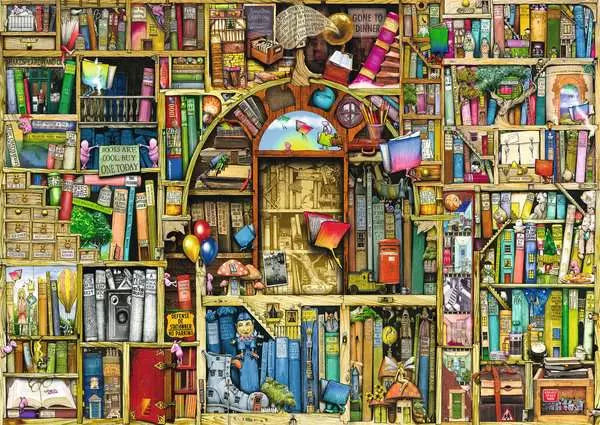 1000 Piece Puzzle: Bizarre Bookshop - Ages 14+