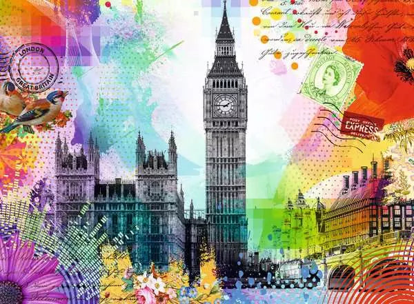 500 Piece Puzzle: London Postcard - Ages 12+