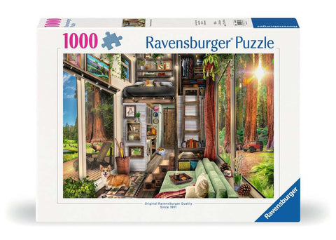 1000 Piece Puzzle: Redwood Forest Tiny House - Ages 12+