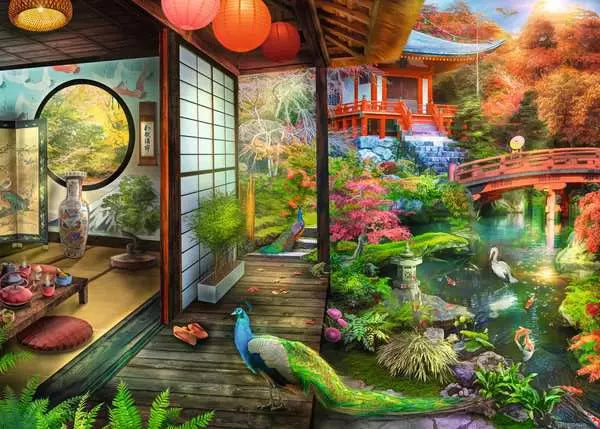 1000 Piece Puzzle: Japanese Garden Teahouse - Ages 14+