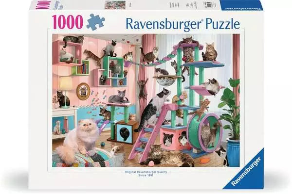 1000 Piece Puzzle: Cat Tree Heaven - Ages 14+